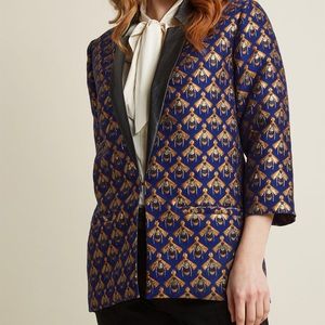 ModCloth Jacquard Bee blazer 1X